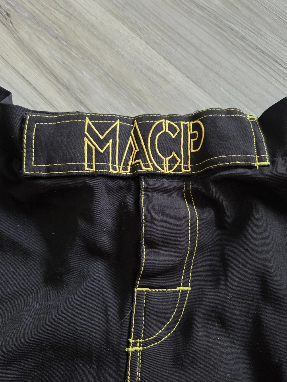 MACP Black and Yellow Fight Shorts Army Combatives Embroidered